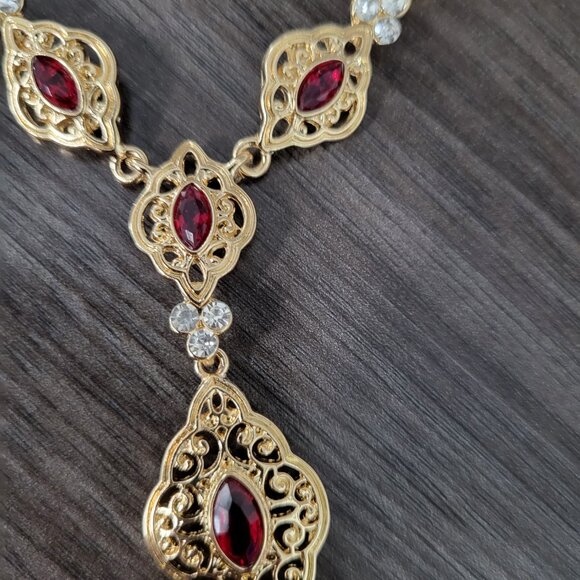 Sunspicems Exquisite Morocco Choker Necklace - Gold Color - Picture 3 of 15